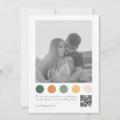 Save The Date Code QR de couleur de tenue de cerise dessinée à l (Dos)