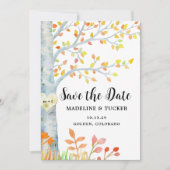 Save The Date Code QR de Date de Rustique Feuilles d'Automne  (Devant)
