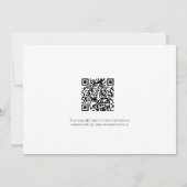 Save The Date Code QR de mariage à l'aquarelle florale bleu pous (Dos)