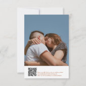 Save The Date Code QR de mariage à l'écriture rétro  (Dos)