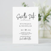 Save The Date Code QR de mariage à typographie moderne (Debout devant)