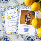 Save The Date Code QR de mariage de destination d'été italien