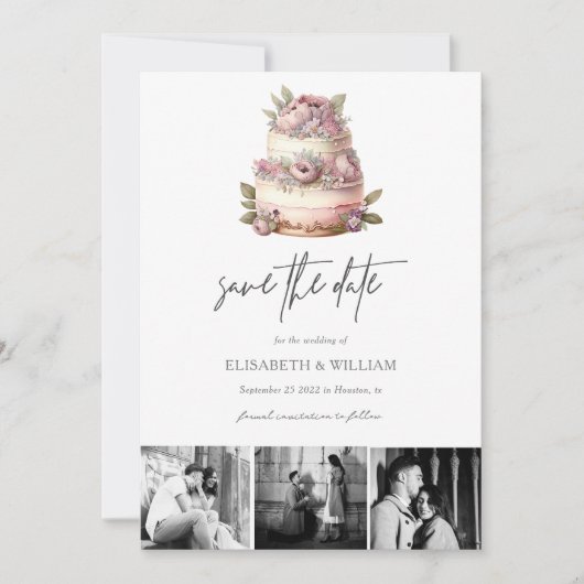 Save The Date Code QR de mariage en jardin à conserver  (Devant)