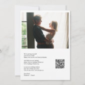 Save The Date Code QR de mariage floral à verdure rustique (Dos)