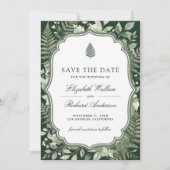 Save The Date Code QR de mariage Forêt Enchantée Aquarelle (Devant)