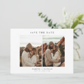 Save The Date Code QR de mariage moderne boho 4 photos (Debout devant)