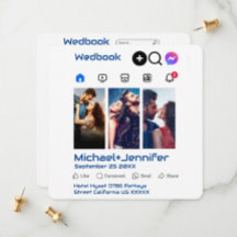 Code QR de mariage moderne sur le thème des médias