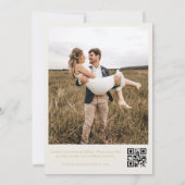 Save The Date Code QR de mariage Monogramme Coquillage Côté Mari (Dos)