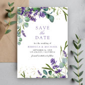 Save The Date Code QR de mariage photo Eucalyptus Lavande