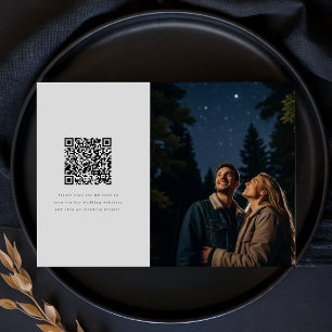 Save The Date Code QR de mariage photo minimaliste moderne