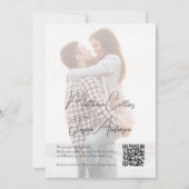 Save The Date Code QR de mariage photo Simple 2 écriture moderne (Dos)