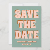 Save The Date Code QR de mariage rétro funky gras & brillant boh (Devant)