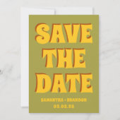 Save The Date Code QR de mariage rétro funky gras & lumineux boh (Devant)