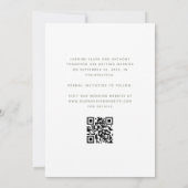 Save The Date Code QR de Minimal One Photo Script Vert Sauge (Dos)