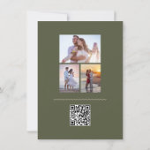 Save The Date Code QR de mise à jour de mariage à l'aigrette côt (Dos)