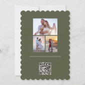 Save The Date Code QR de mise à jour de mariage à l'aigrette côt (Dos)