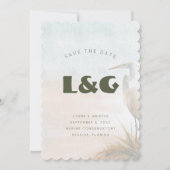 Save The Date Code QR de mise à jour de mariage à l'aigrette côt (Devant)