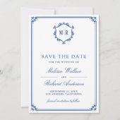 Save The Date Code QR de monogramme Photo Collage Mariage Royal  (Devant)