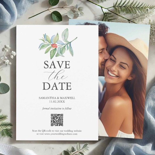 Save The Date Code QR de Noël Enregistrer les dates