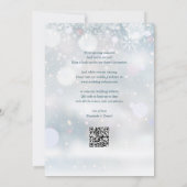 Save The Date Code QR de paysage hivernal de mariage de neige (Dos)