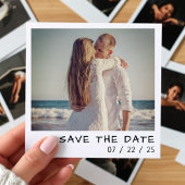 Save The Date Code QR de photo de caméra instantanée Mariage Rét