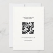 Save The Date Code QR de photo de mariage de timbre-poste modern (Dos)
