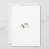 Save The Date Code QR de photo de mariage élégant à l'écriture E (Dos)