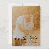 Save The Date Code QR de photo verticale de superposition manusc (Devant)