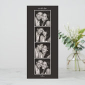 Save The Date Code QR de Photobooth de Mariage Moderne Noir (Debout devant)