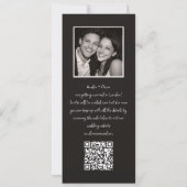 Save The Date Code QR de Photobooth de Mariage Moderne Noir (Dos)