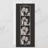 Save The Date Code QR de Photobooth de Mariage Moderne Noir (Devant)