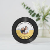 Save The Date Code QR de sauvegarde de date de photo de disque v (Debout devant)
