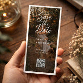 Save The Date Code QR de script moderne signet photo Enregistrer