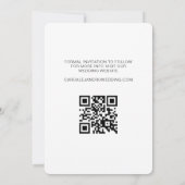 Save The Date Code QR de site Web de mariage avec superposition  (Dos)