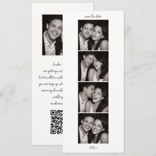 Save The Date Code QR de stand photo de mariage moderne et éléga