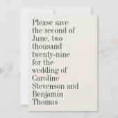 Save The Date Code QR de typographie contemporaine élégante (Devant)
