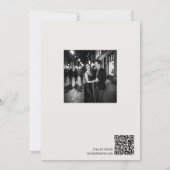 Save The Date Code QR de typographie contemporaine élégante (Dos)