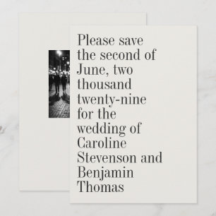Save The Date Code QR de typographie contemporaine élégante