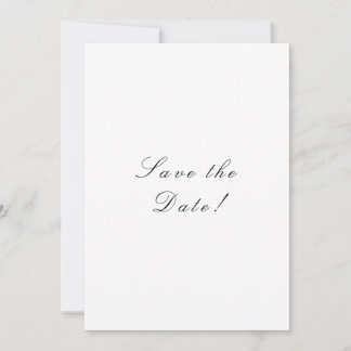 Save The Date Code QR élégant noir et blanc écriture script