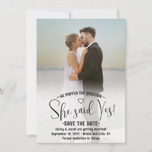 Save The Date Code QR Elle a dit oui ! Fiançailles de mariage 2