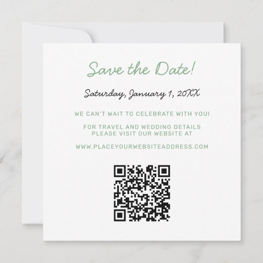 Save The Date Code QR Enregistrer la date (Dos)