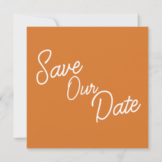 Save The Date Code QR Fleur sauvage simple rose et orange (Dos)