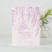 Save The Date Code QR Floral Lavande Blush Douce pour Mariage (Debout devant)