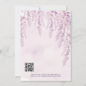 Save The Date Code QR Floral Lavande Blush Douce pour Mariage (Dos)
