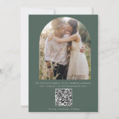 Save The Date Code QR Mariage de automne photo élégant (Dos)