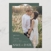 Save The Date Code QR Mariage de automne photo élégant (Devant / Derrière)