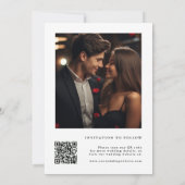 Save The Date Code QR Mariage de calligraphie élégant (Dos)