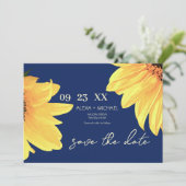 Save The Date Code QR Mariage des tournesols aquarelle (Debout devant)