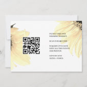 Save The Date Code QR Mariage des tournesols aquarelle (Dos)