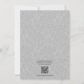 Save The Date Code QR Mariage noir floral (Dos)